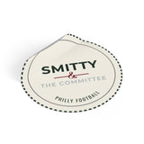 Round Vinyl Sticker — "Smitty & The Committee" Philly Football Logo